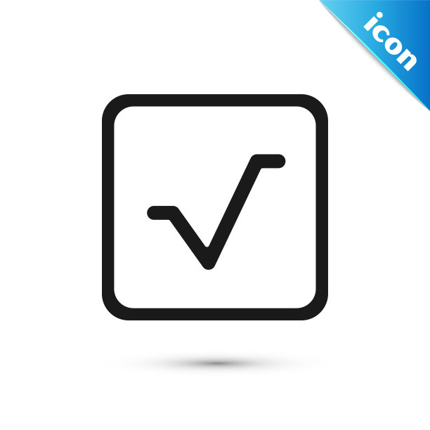 灰色平方根图标孤立在白色背景。矢量图图片下载