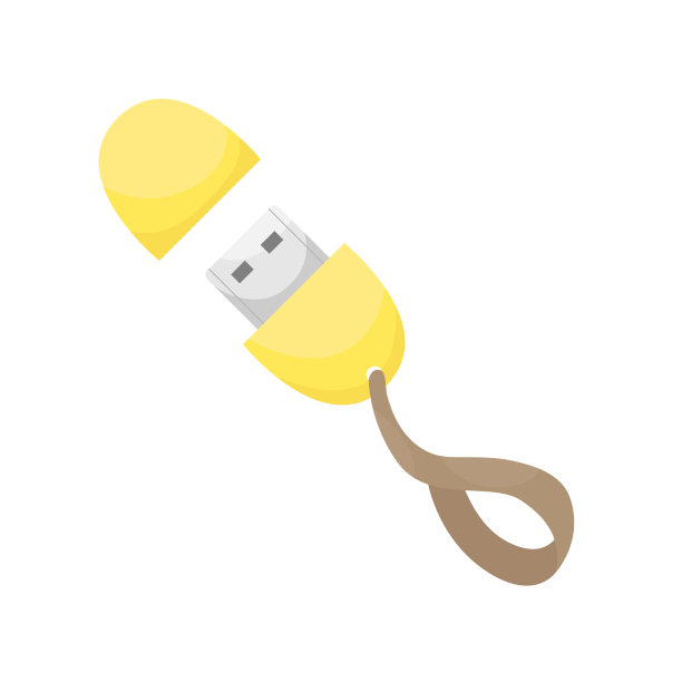 平面矢量USB闪存驱动器。数据存储设备，计算机附件。个人数据。图片下载