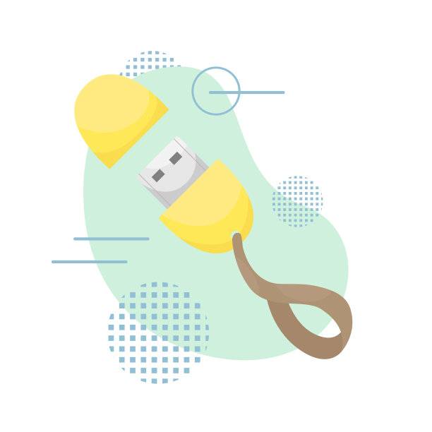 平面矢量USB闪存驱动器。数据存储设备，计算机附件。个人数据。图片下载