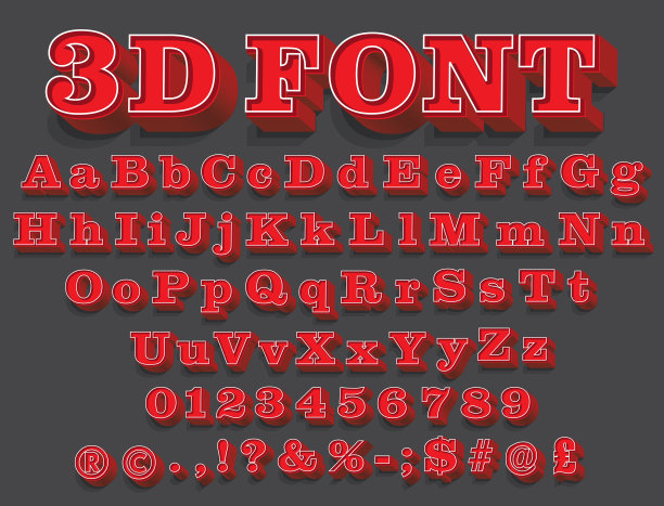3D字母与数字图片下载