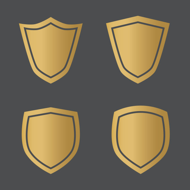 金色的盾牌图标图片下载