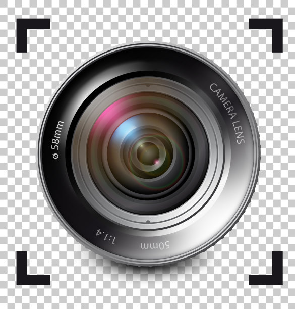 彩色的相机在透明的背景上。图片下载
