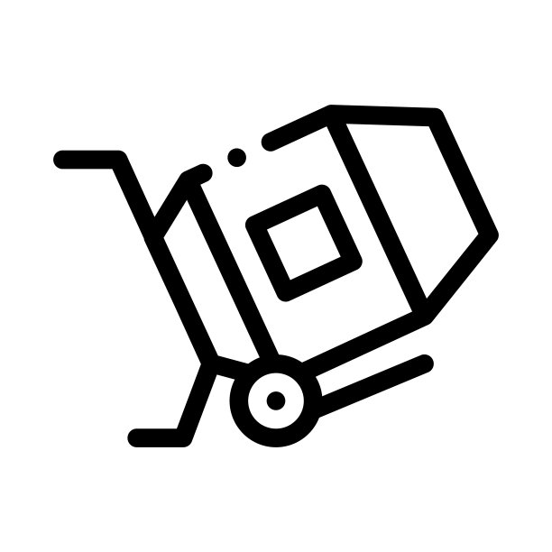 水泥搅拌机图标矢量轮廓插图图片下载