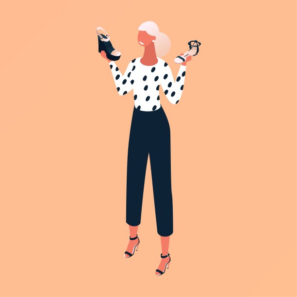 女孩选择等距的鞋子。穿着凉鞋的年轻女子图片下载