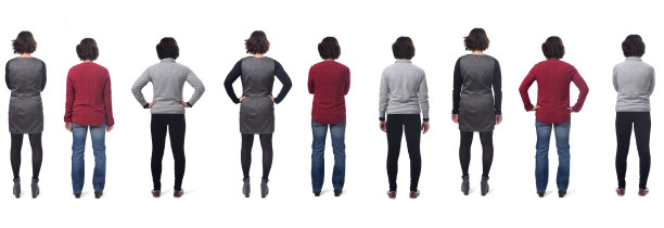 女人被孤立在白色背景上图片下载