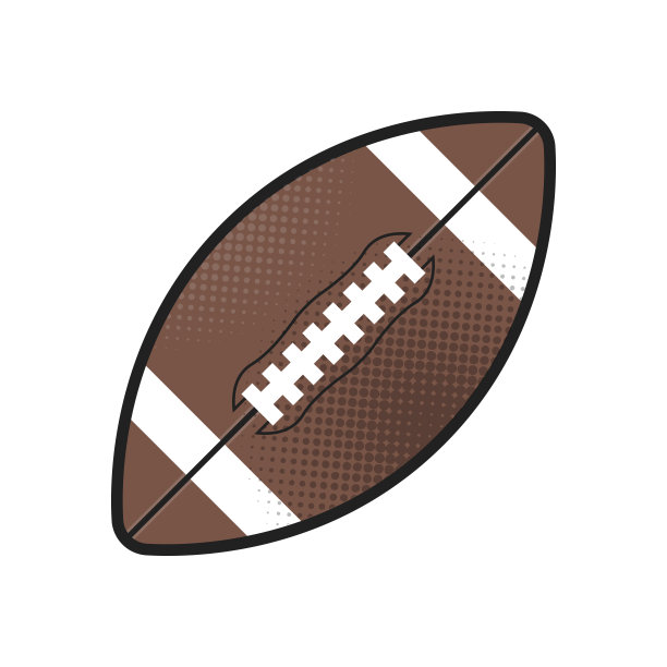 橄榄球孤立矢量图标。运动器材、健康生活方式、健身活动矢量插图。图片下载