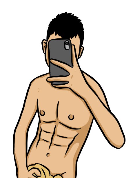 卡通可爱的男人在白色的背景图片下载