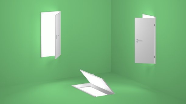 开始职业生涯的抽象商业符号- 3D插图图片下载