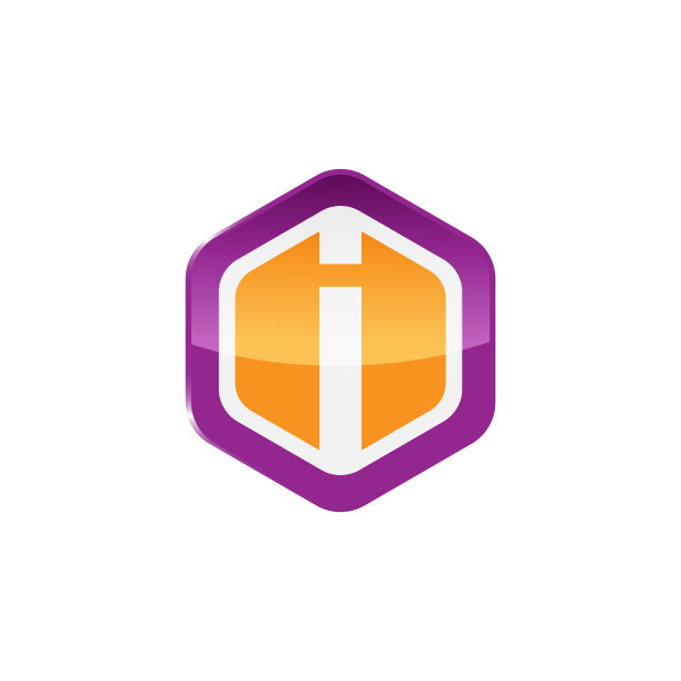 六角字母i标志设计图片下载
