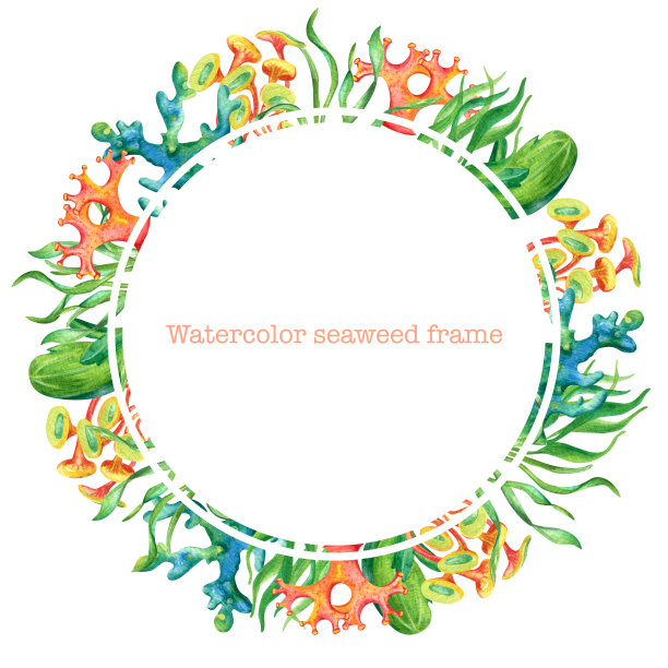 海底水彩插图图片下载