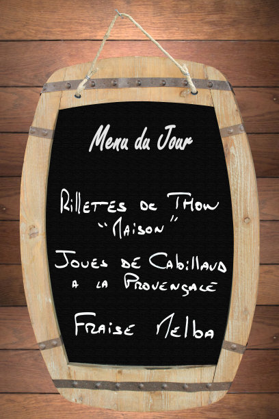 在黑板上手写的餐厅菜单图片下载