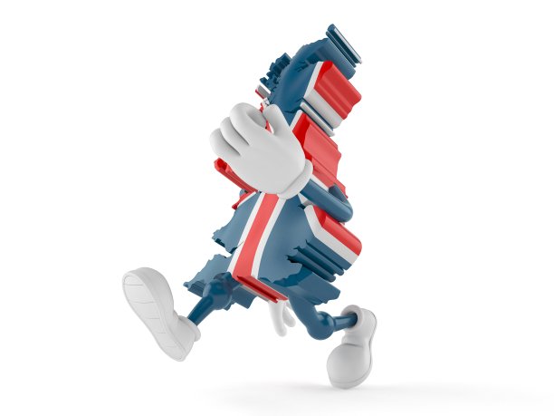 英国角色运行在白色背景图片下载