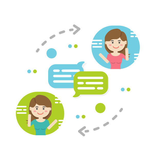 商界女性聊天泡泡，讨论社交网络，新闻图片下载