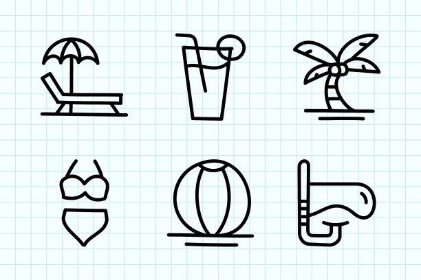 夏日涂鸦素材图片