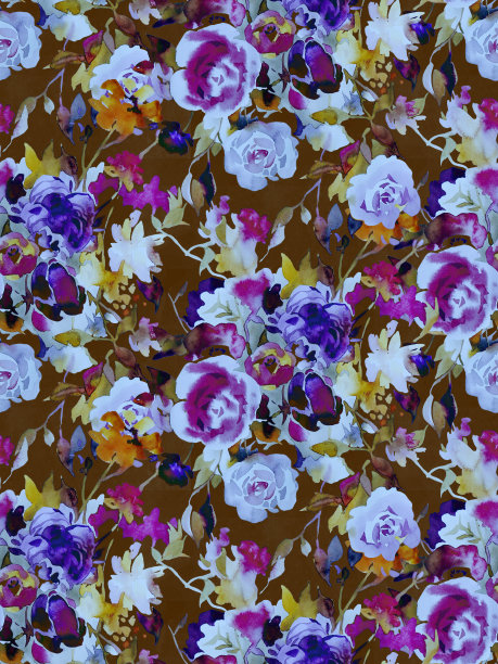 花无缝图案与玫瑰图片下载