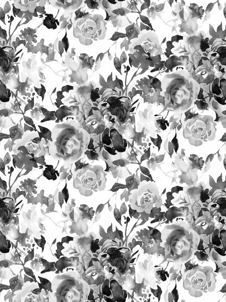 花无缝图案与玫瑰图片下载