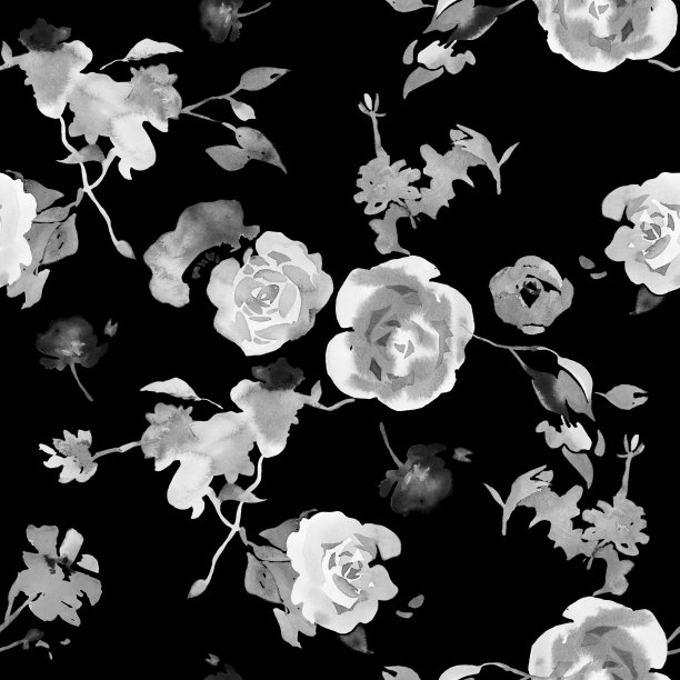 花无缝图案与玫瑰图片下载