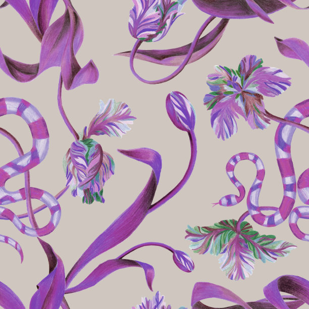 花卉无缝模式图片下载