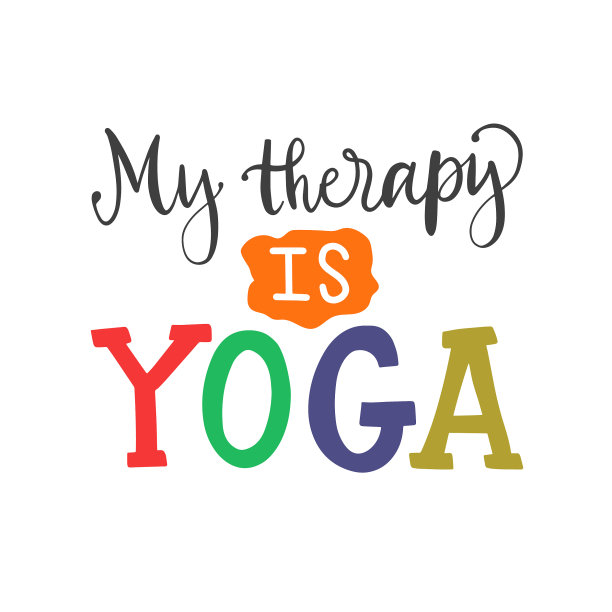 矢量字母插图我的治疗是瑜伽图片下载