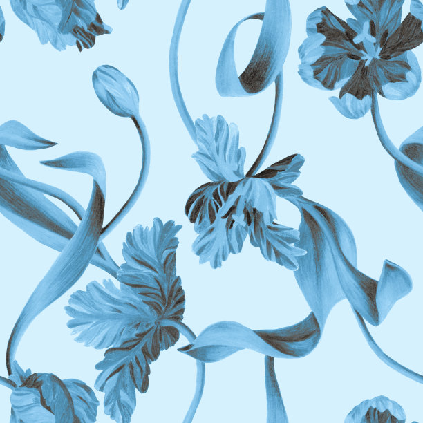 花卉无缝模式。图片下载