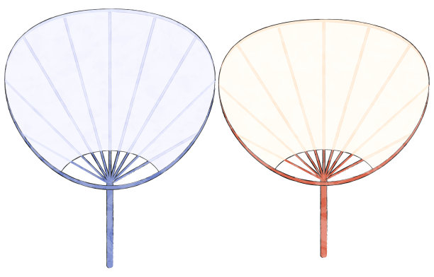 扇，朴素的日本纸风格图片下载