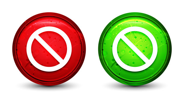 禁止图标数字几何设计圆形按钮设置插图图片下载