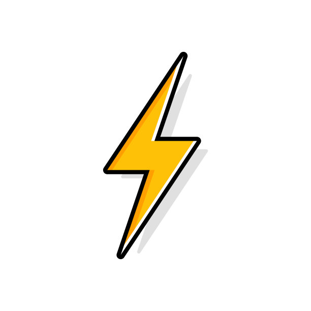 闪电箭，闪电箭，闪电打击专长平面矢量图标图片下载
