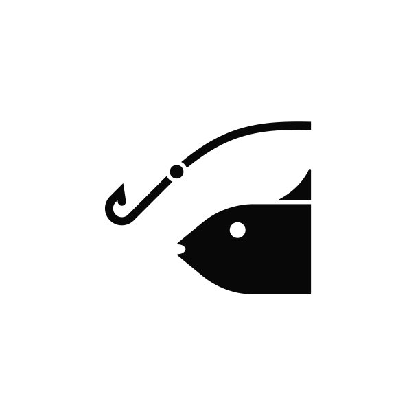 钓鱼,图标。元素简单的图标为网站，网页设计，移动应用程序，信息图表。粗线图标用于网站设计和开发，应用程序开发图片下载