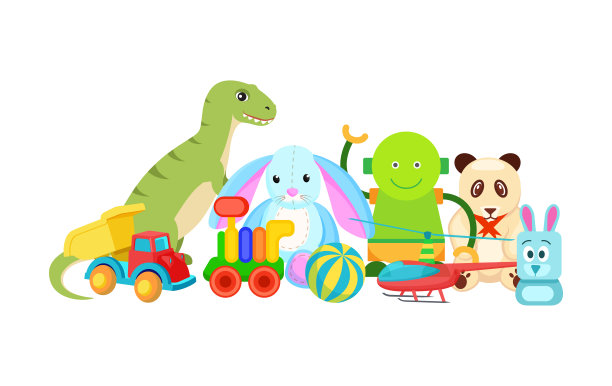 熊猫和兔子收集矢量插图图片下载