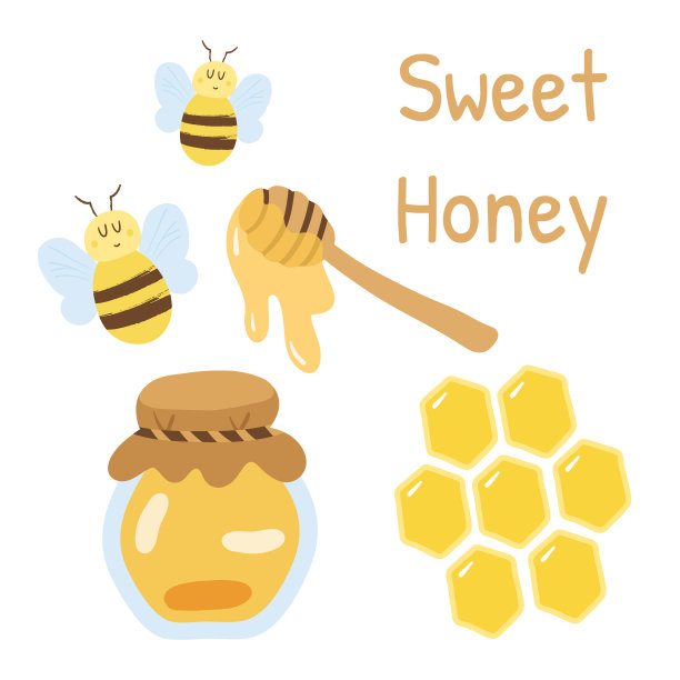 新鲜甜蜜的蜂蜜。纺锤为蜂蜜和蜂窝。图片下载