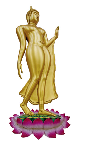 白色背景上的佛像。图片下载