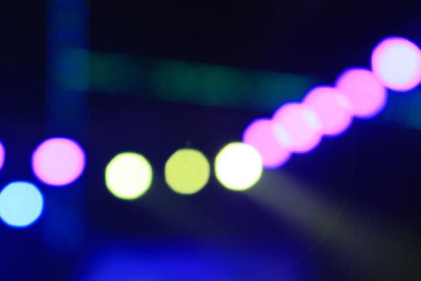 舞台灯光和模糊图像，特写照片图片下载