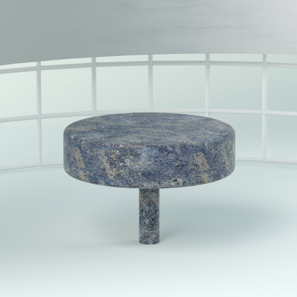 石制圆柱形讲台凳的产品模型图片下载