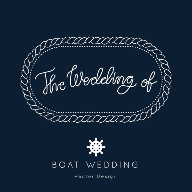 航海婚礼矢量设计图片下载