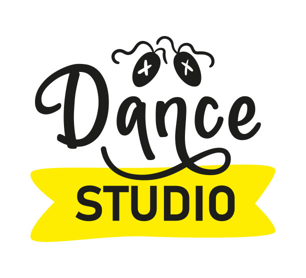 舞蹈工作室-字母引用与尖头鞋孤立在白色背景。矢量股票插图照片叠加，贺卡或t恤打印，海报设计。图片下载