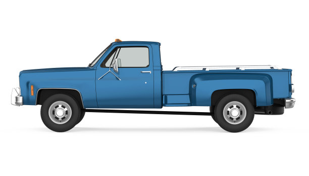 孤立的老式皮卡图片下载