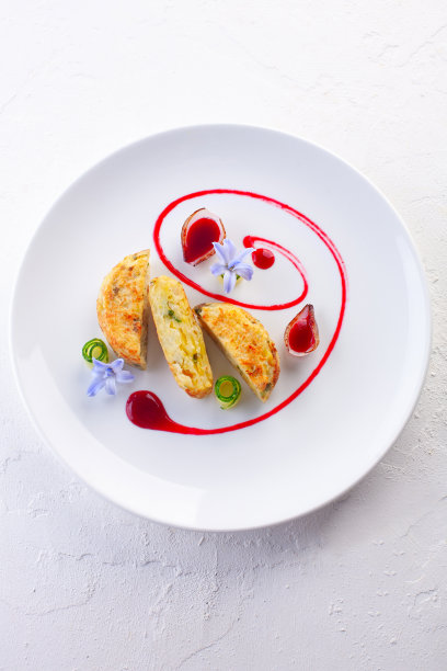 土豆煎饼配蔓越莓酱图片下载