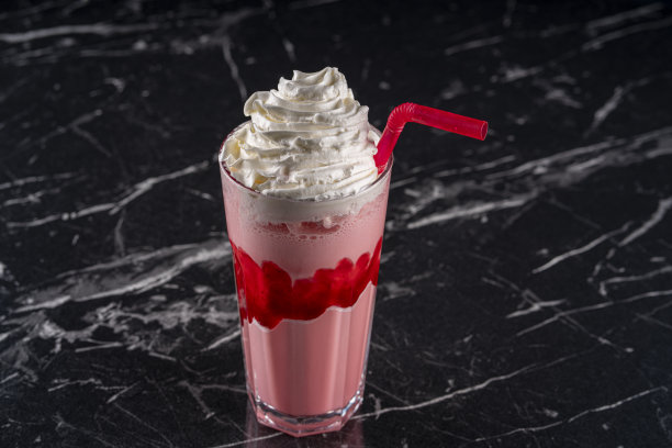草莓奶昔库存照片图片下载