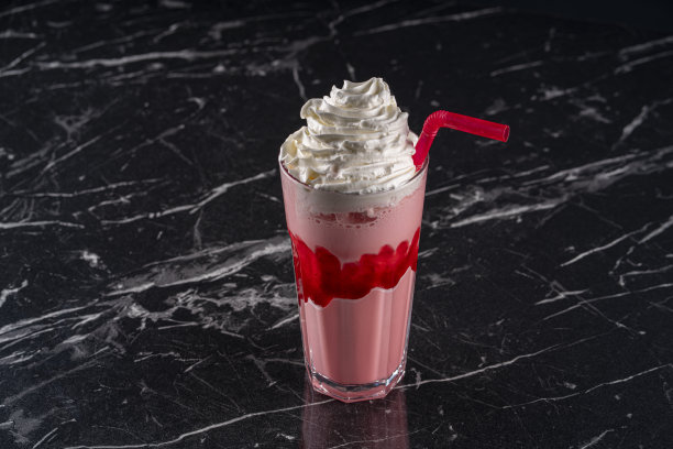 草莓奶昔库存照片图片下载