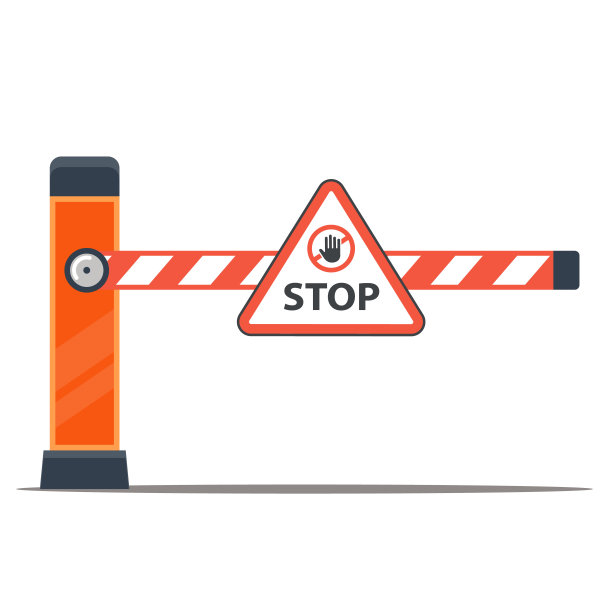 汽车通行的障碍。边防哨所图片下载