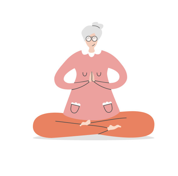 平面矢量插图高级瑜伽-莲花位置。图片下载