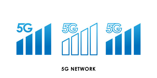 5G网络图标logo矢量插图。5G互联网连接矢量模板设计。5G网络技术矢量插图为网页、标志、符号、标志、应用程序、UI。图片下载