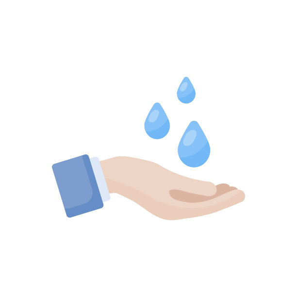 洗手矢量平面图标。防止病毒、细菌传播的图形元素。冠状病毒安全标志图片下载