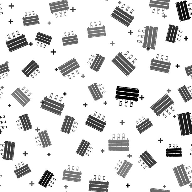 黑色包装的啤酒瓶图标隔离无缝模式上的白色背景。木箱和啤酒瓶。箱箱啤酒箱标志。矢量图图片下载