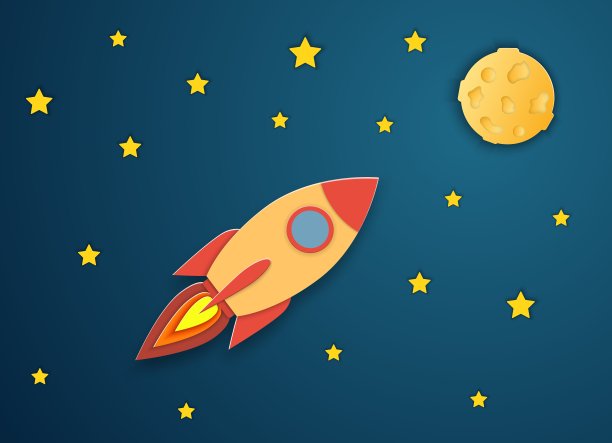 火箭发射到月球。图片下载