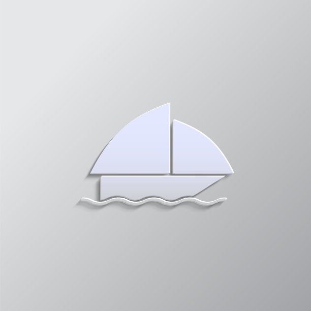 船纸风格，矢量图标。灰色矢量背景图片下载