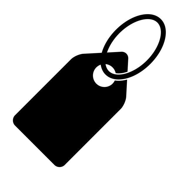 标签标签图标孤立在白色背景上。空符号，平面按钮，矢量插图图片下载