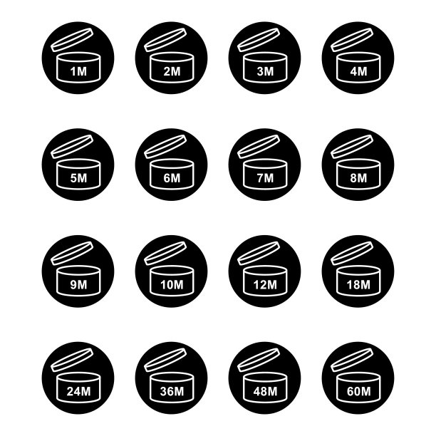 Pao化妆品图标开放月生活货架。矢量插图孤立在白色背景图片下载