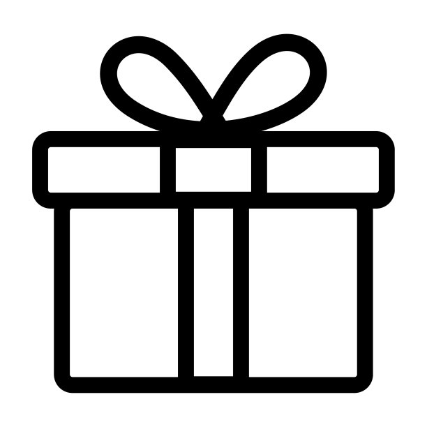 礼盒图标设计。矢量表示符号孤立在白色背景上图片下载