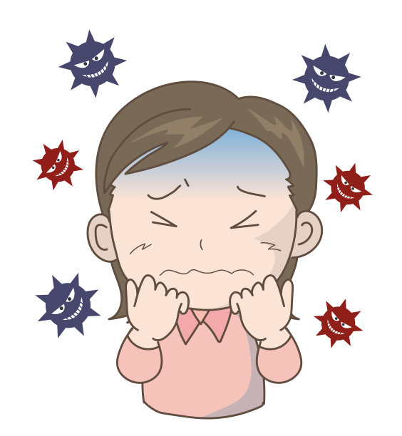 女人害怕大流行的威胁-冠状病毒-素材图片